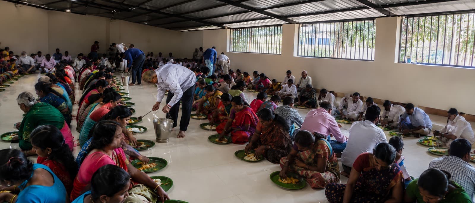Devotees gathered in faith